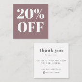 Moderne typografie Hartelijk dank voor kleine bedr Kortingskaartje (Voorkant / Achterkant)