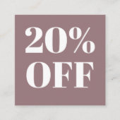 Moderne typografie Hartelijk dank voor kleine bedr Kortingskaartje (Voorkant)