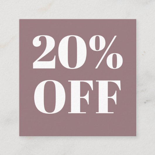 Moderne typografie Hartelijk dank voor kleine bedr Kortingskaartje (Voorkant)