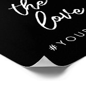 Moderne typografie Hashtag bruiloft teken Poster (Hoek)