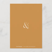 Moderne typografie herfst bruiloft met detailkaart informatiekaartje (Achterkant)