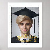 Moderne Typografie High School Afstuderen Pet Foto Folie Afdrukken (Voorkant)