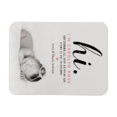 Moderne Typografie "Hoi". Foto geboorteaankondigin Magneet (Horizontaal)