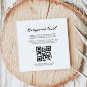 Moderne typografie Honeymoon code QR Informatiekaartje