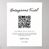 Moderne typografie Honeymoon code QR Poster (Voorkant)