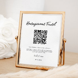 Moderne typografie Honeymoon code QR Poster