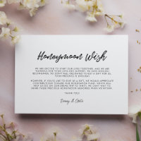 Moderne typografie Honeymoon wish