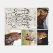 Moderne Typografie Horse Memorial Fleece Deken (Voorkant (Horizontaal))