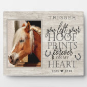 Moderne Typografie Horse Memorial Fotoplaat (Voorkant)