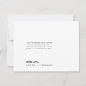 Moderne Typografie Houtskool Grijs Dank u Kaart (Achterkant)