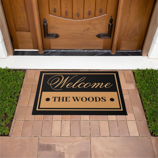 Moderne Typografie Huwelijk Paar Cadeaus Deurmat (Buiten)