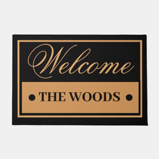 Moderne Typografie Huwelijk Paar Cadeaus Deurmat (Voorkant)