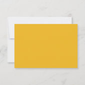 Moderne typografie Huwelijks QR-code Geel RSVP Kaartje (Achterkant)