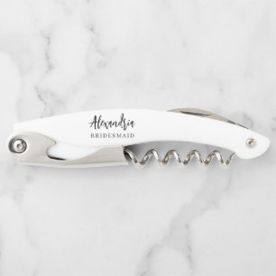 Moderne typografie huwelijksfeest cadeau gepersona kurkentrekker