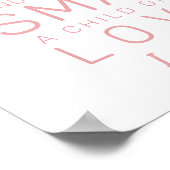 Moderne typografie, ik ben gek, Brave Pink Nursery Poster (Hoek)