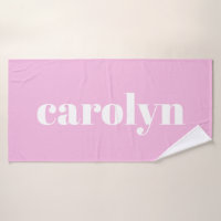 Moderne typografie in roze gepersonaliseerde naam