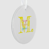 Moderne Typografie INITIAAL Bevestiging Woorden Ornament (voorkant)