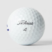 Moderne typografie Initialen Monogram Elegant Blau Golfballen (Logo)