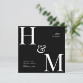 Moderne typografie initiële huwelijksdatum save th (Staand voorkant)