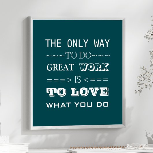 Moderne typografie Inspirerend citaat Poster