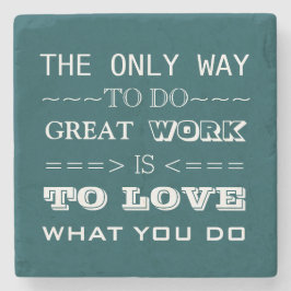 Moderne typografie Inspirerend citaat Stenen Onderzetter