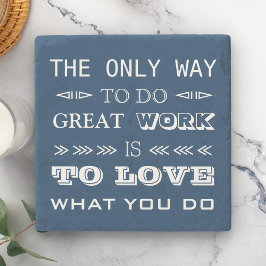 Moderne typografie Inspirerend citaat Stenen Onderzetter