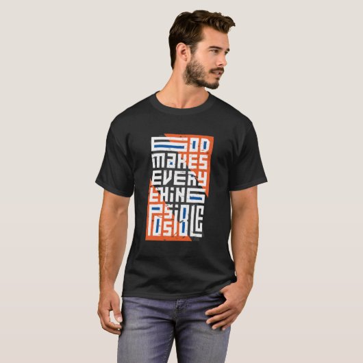 Moderne typografie Inspirerend quotes T-shirt (Voorkant volledig)