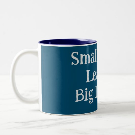 Moderne Typografie Inspirerend Tekst Quote Mannen Tweekleurige Koffiemok (Links)