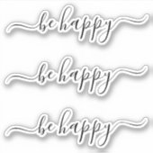 Moderne typografie is gelukkig Inspirerend Sticker (Voorkant)