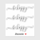 Moderne typografie is gelukkig Inspirerend Sticker (Vel)