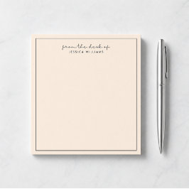 moderne typografie, ivoor van de bureauonderlegger notitieblok