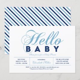 Moderne typografie jongen baby shower, strooigoed kaart