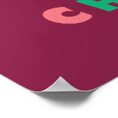 Moderne typografie Joy Love Peace Hope Kerstmis Poster (Hoek)