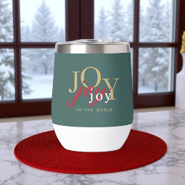 Moderne typografie Joy to the World Kerstmis