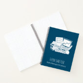 Moderne Typografie Kadet Blue Meeting Notes Notitieboek (Binnen)