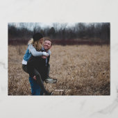 Moderne Typografie-kalligrafie Foto opslaan Datum Folie Uitnodiging (Achterkant)