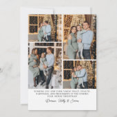 Moderne Typografie Kerst Boog Foto Feestdagenkaart (Achterkant)