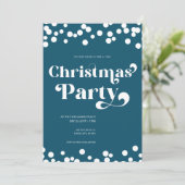 Moderne Typografie Kerstfeest Uitnodiging (Staand voorkant)
