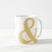 Moderne typografie Kerstmis Koffiemok (Voorkant rechts)