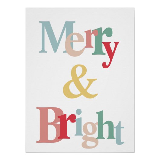 Moderne typografie Kerstmis Perfect Poster (Voorkant)