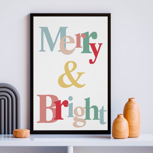 Moderne typografie Kerstmis Perfect Poster
