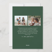 Moderne Typografie Kleurenblok Foto Kerstmis Feestdagenkaart (Achterkant)