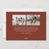 Moderne Typografie Kleurenblok Foto Kerstmis Feestdagenkaart (Achterkant)