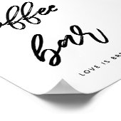 Moderne typografie Koffiebar trouwbord Poster (Hoek)