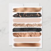 Moderne typografie koper Blush Folie Opslaan datum Kaart (Achterkant)