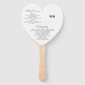 Moderne typografie koper glitter bruiloft programm handwaaier (Achterkant)