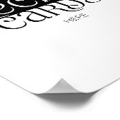 Moderne Typografie laat je receptkaart hier achter Poster (Hoek)