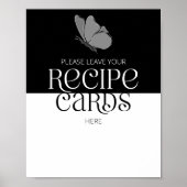 Moderne Typografie laat je receptkaart hier achter Poster (Voorkant)