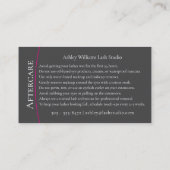 Moderne typografie "LASHES" door nazorg Visitekaartje (Achterkant)