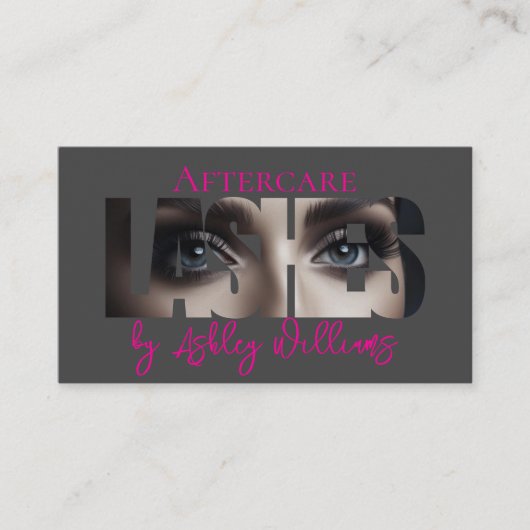 Moderne typografie "LASHES" door nazorg Visitekaartje (Voorkant)